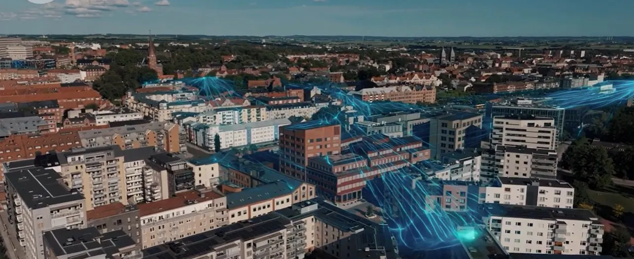 Drönarbild på Lund.