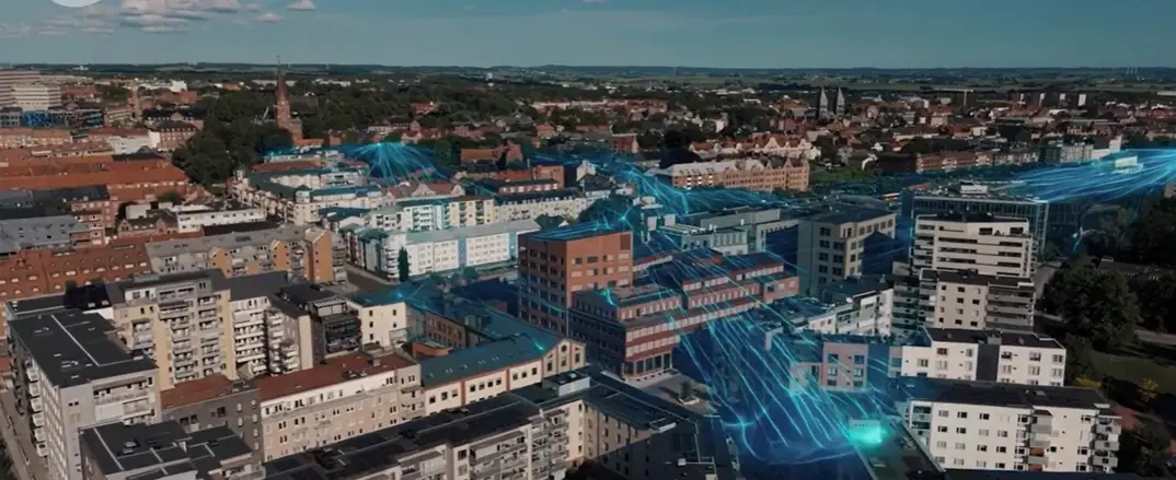 Drönarbild på Lund.