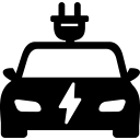 Ikon av elbil.
